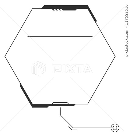 Quote textbox in futuristic style. Black line frame 117552516