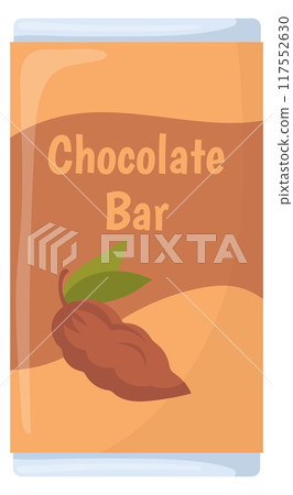 Cacao bar color icon. Chocolate sweet dessert Cacao bar color icon. Chocolate sweet dessert 117552630