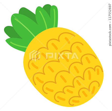 Pineapple color icon. Tropical summer fruit symbol Pineapple color icon. Tropical summer fruit symbol 117552697