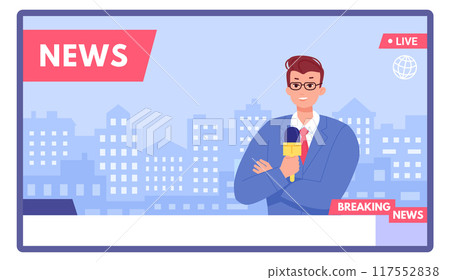 News show screen. Tv channel live broadcasting 117552838