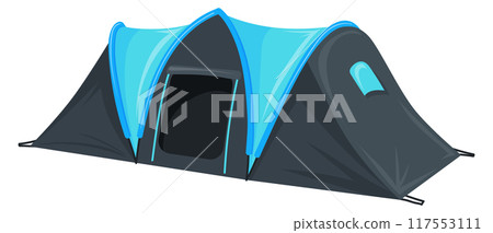 Camping tent. Outdoor travel trip cartoon icon Camping tent. Outdoor travel trip cartoon icon 117553111