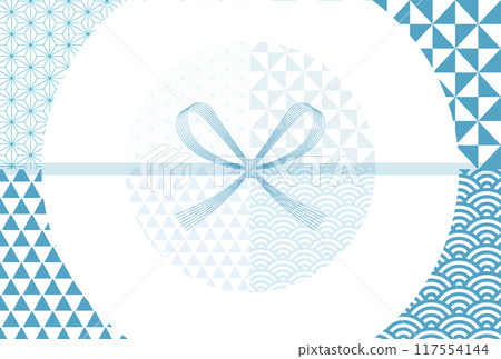 Noshi, Mizuhiki, Japanese pattern, Summer, Background 117554144