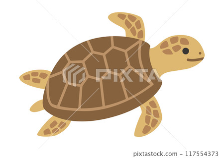 Cute sea turtle illustration 117554373