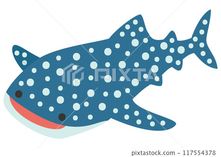 Cute whale shark illustration Cute whale shark illustration 117554378