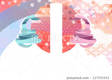 Snake New Year's card zodiac background 117555551