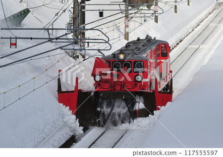 信越本線 日本木關山 JR東日本 DD14-327+DD14-332（長岡） 特別除雪列車特攝 117555597