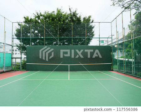 Scenery with tennis courts | Shiomi Tennis Court 117556386