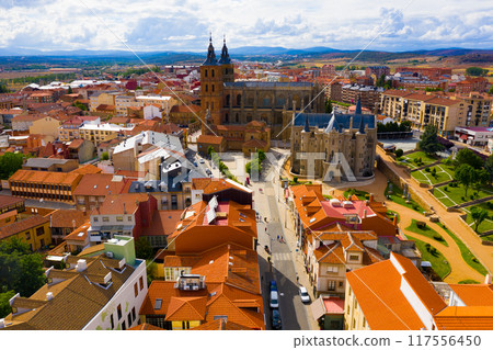 View from drone of Astorga View from drone of Astorga 117556450