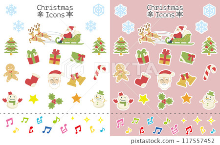 Christmas icon collection (path offset on the right) 117557452