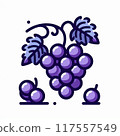 樹枝上的紫葡萄插圖 117557549