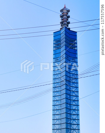 港口塔細胞和電線 港口塔細胞和電線 117557596