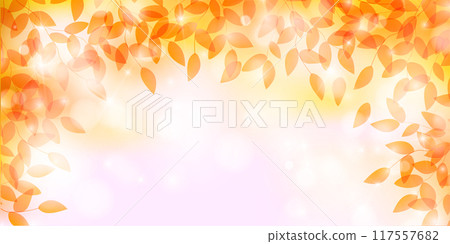 秋天的樹葉風景背景 117557682