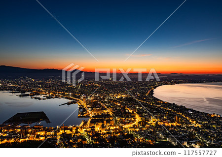 Magic hour night view of Hakodate 117557727
