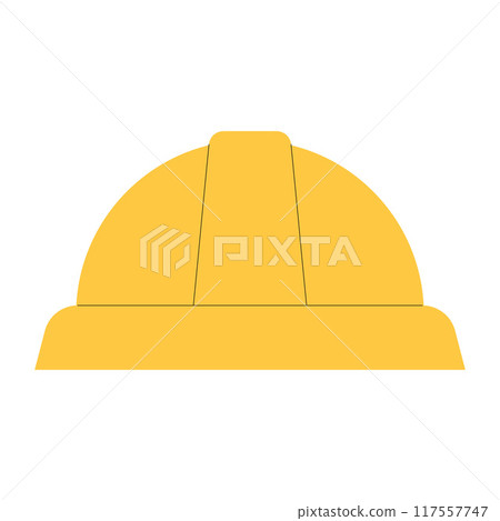 Yellow hard hat safety gear graphic Vector Yellow hard hat safety gear graphic Vector 117557747