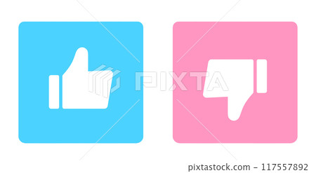 Light blue and pink｜Good mark and bad mark 117557892