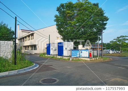 具有燃料電池和氫氣柱狀管道的景觀 117557993