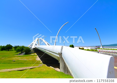 豐田大橋擁有美麗的白色和形狀 117558108