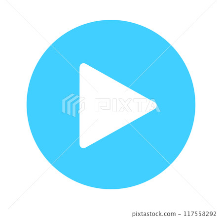 Simple light blue play button Simple light blue play button 117558292