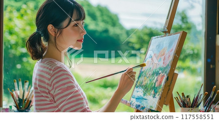 Immersed in creativity amidst nature 117558551