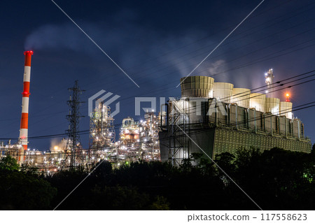 《Mie Prefecture》 Factory night view, Yokkaichi Petrochemical Complex 《Mie Prefecture》 Factory night view, Yokkaichi Petrochemical Complex 117558623