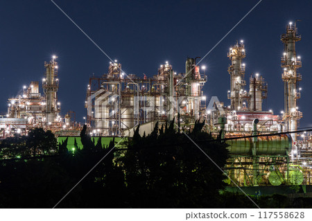 《Mie Prefecture》 Factory night view, Yokkaichi Petrochemical Complex 《Mie Prefecture》 Factory night view, Yokkaichi Petrochemical Complex 117558628