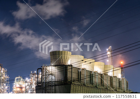 《Mie Prefecture》 Factory night view, Yokkaichi Petrochemical Complex 117558631