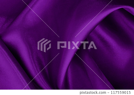 Purple fabric cloth texture for background and design art work, beautiful crumpled pattern of silk or linen. 117559015