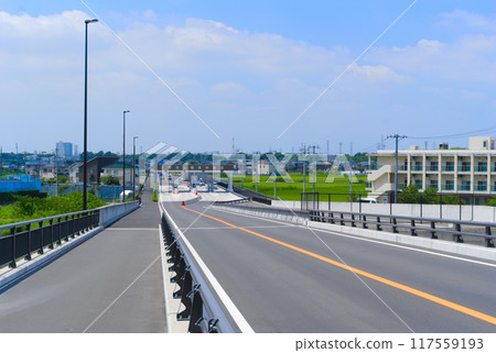 Around the Misato Nagareyama Bridge toll gate, Misato City, Saitama Prefecture, August 2024 117559193