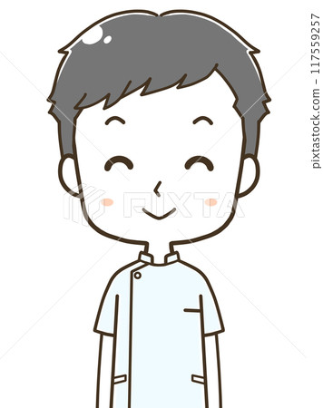 微笑的年輕男護士的插圖 微笑的年輕男護士的插圖 117559257