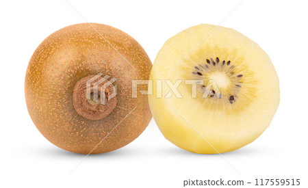 gold kiwi isolated on white background gold kiwi isolated on white background 117559515