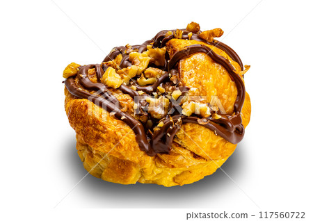 Chocolate butter bun. Chocolate butter bun. 117560722
