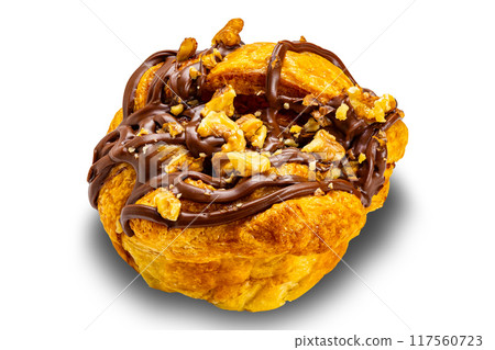 Chocolate butter bun. Chocolate butter bun. 117560723