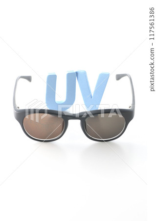 Sunglasses photographed on a white background 117561386