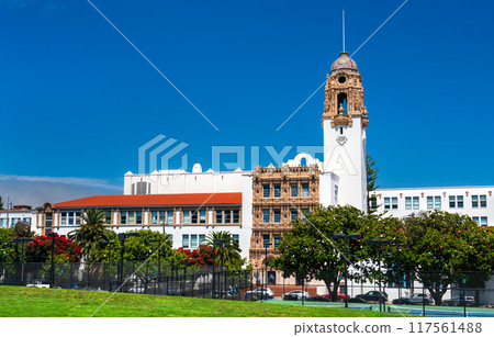 Mission High School, a historic building in San Francisco - California, United States Mission High School, a historic building in San Francisco - California, United States 117561488