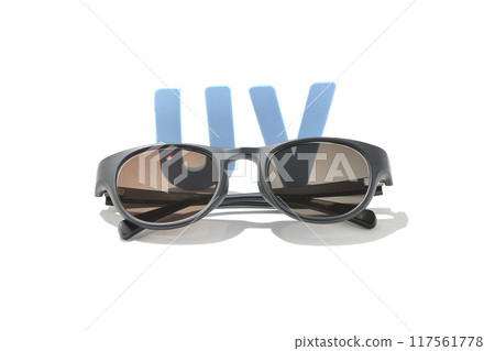 Sunglasses photographed on a white background 117561778