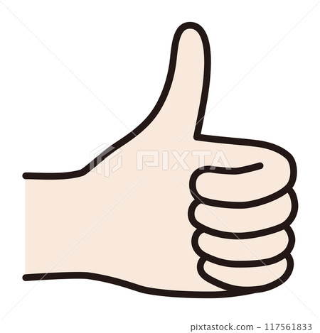 Vector illustration of hands. Hand signs, fingers, lines, ok, thumbs up 117561833