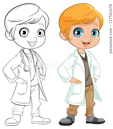 Cartoon Doctor Character Illustration Cartoon Doctor Character Illustration 117561879