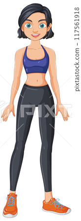 Fitness Enthusiast in Workout Gear Fitness Enthusiast in Workout Gear 117561918