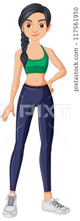 Fitness Enthusiast in Workout Attire 117561950