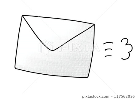A simple, express letter in an analog style 117562056