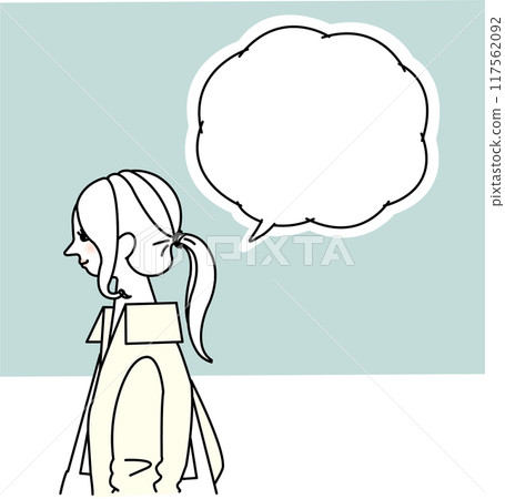 一個女人在思考某事的插圖 117562092