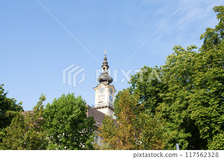the Upper Austrian Provincial Government building in Linz, Austria 117562328