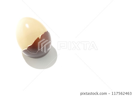 白色背景上燻蛋的照片 117562463