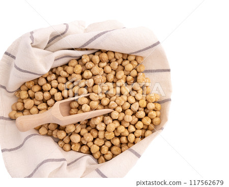 heap of hazelnuts isolated on white background 117562679
