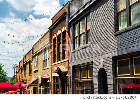 Traditional houses at Brevard Court in Uptown Charlotte - North Carolina, United States Traditional houses at Brevard Court in Uptown Charlotte - North Carolina, United States 117562804