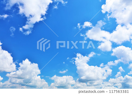Summer blue sky and clouds Summer blue sky and clouds 117563381