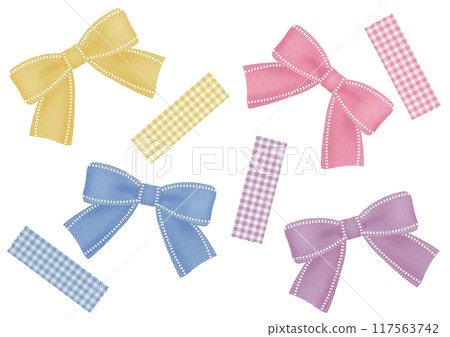 流行色絲帶和美紋膠帶套裝 117563742