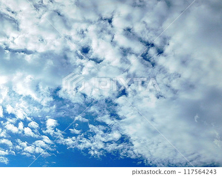 Blue sky and clouds August sky Blue sky and clouds August sky 117564243