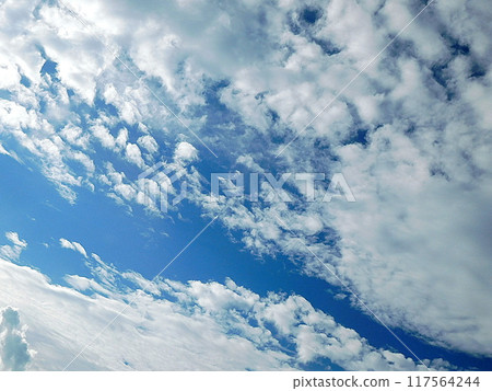 Blue sky and clouds August sky Blue sky and clouds August sky 117564244