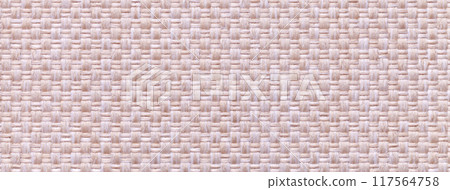 Texture light beige background from woven textile with wicker pattern, macro. Vintage pearl fabric cloth Texture light beige background from woven textile with wicker pattern, macro. Vintage pearl fabric cloth 117564758